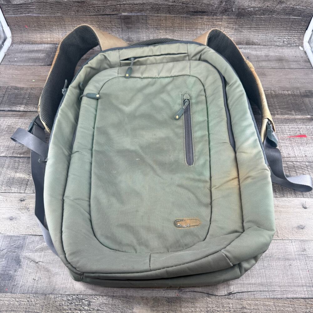 Incase Compact Backpack Laptop Padded Green Tan
